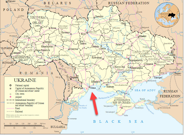 Odessa Ukraine Map 